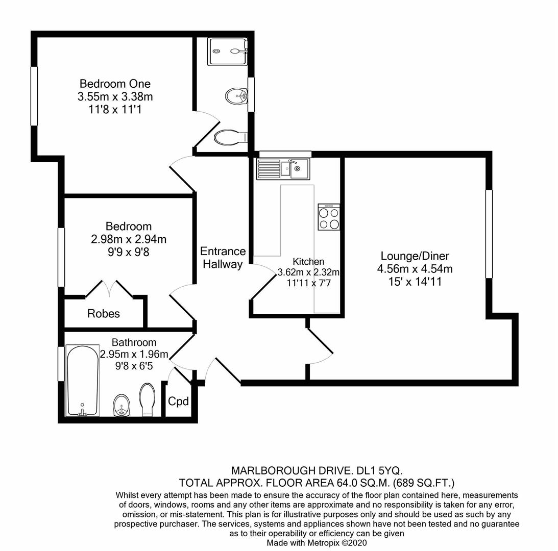 Floorplan for Marlborough Drive, Darlington