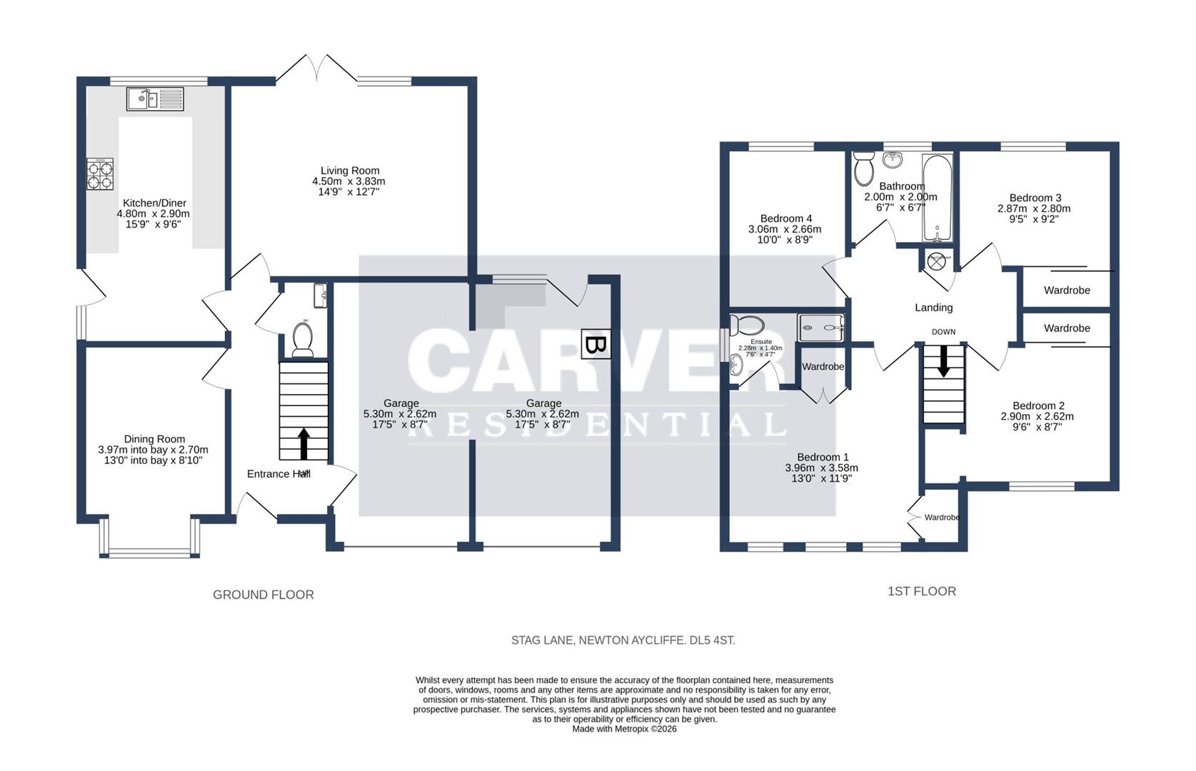 Floorplan for Stag Lane, Woodham
