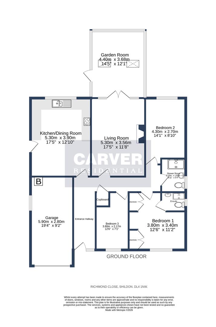 Floorplan for Richmond Close, Shildon