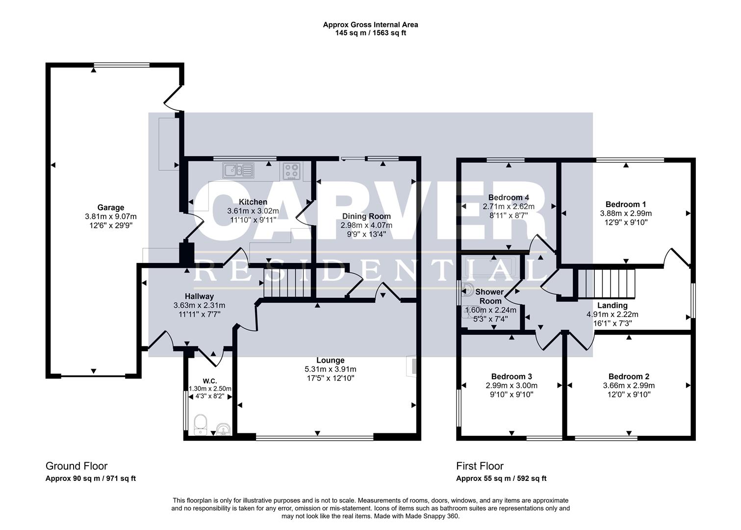 Floorplan for Nunnery Lane, Darlington