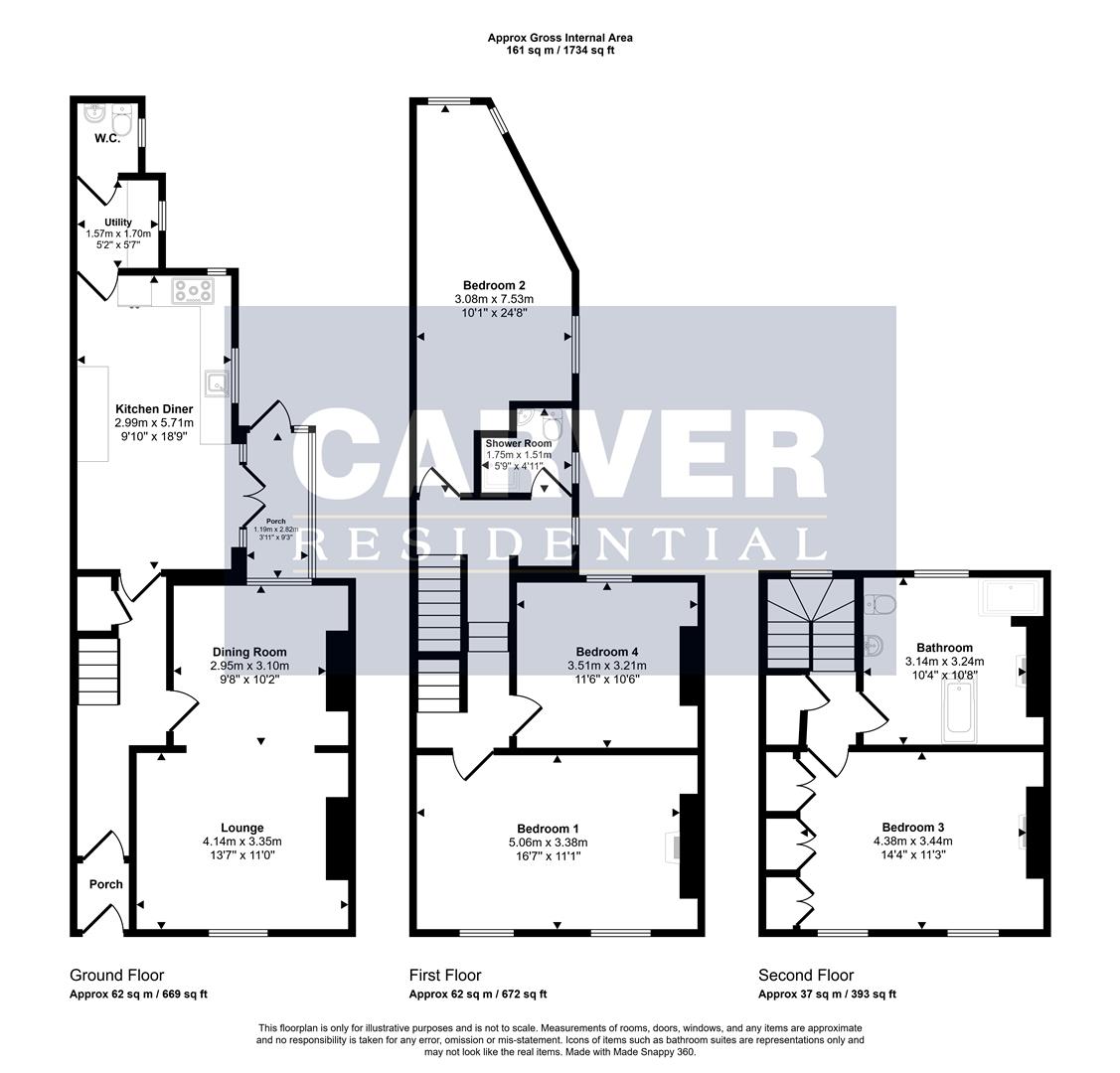 Floorplan for Coniscliffe Road, Darlington