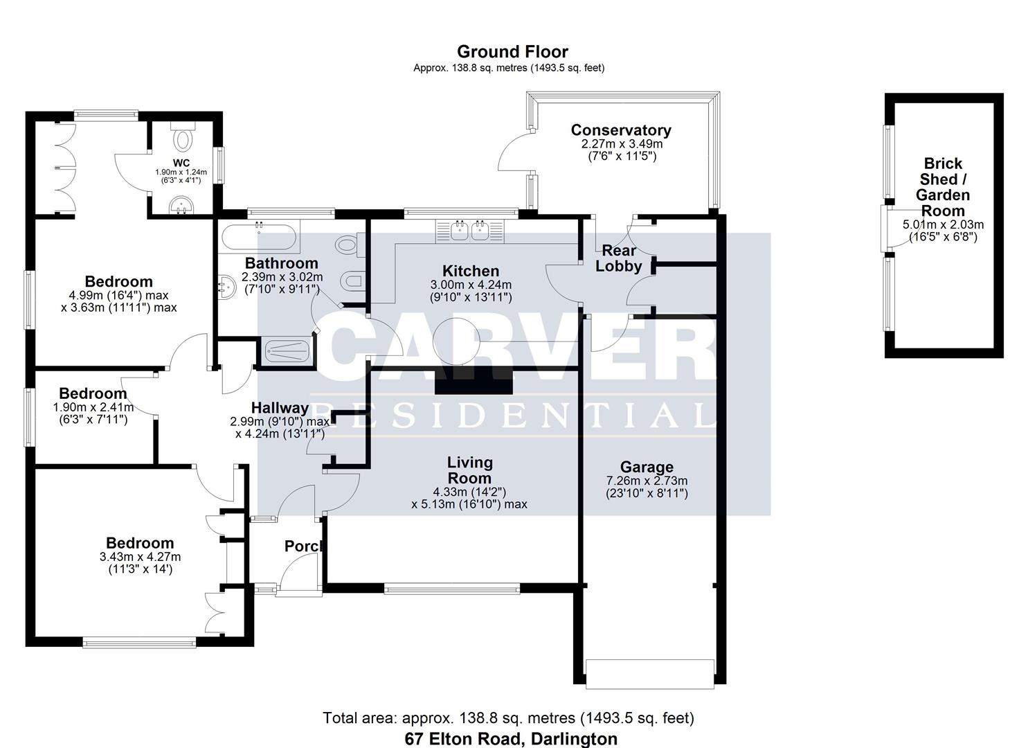 Floorplan for Elton Road, Darlington