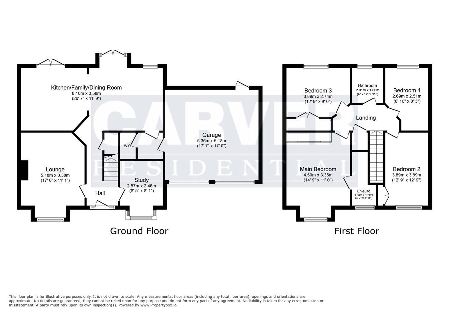 Floorplan for Charnwood Drive, Faverdale, Darlington