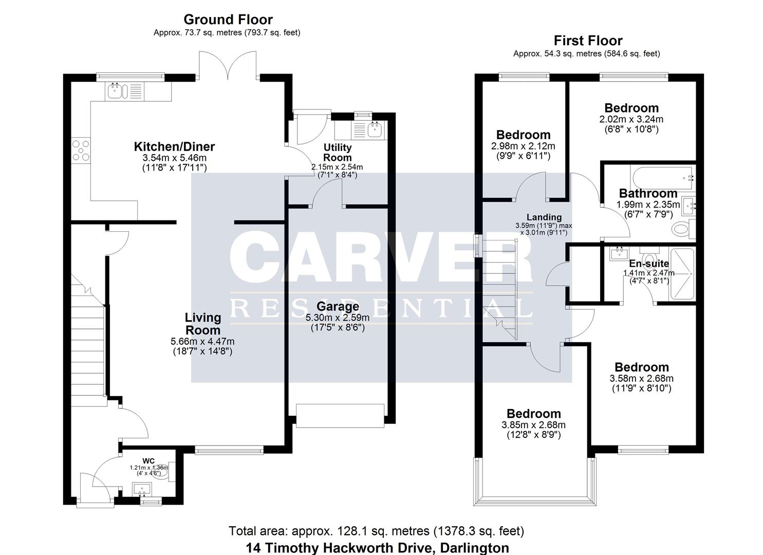 Floorplan for Timothy Hackworth Drive, Darlington
