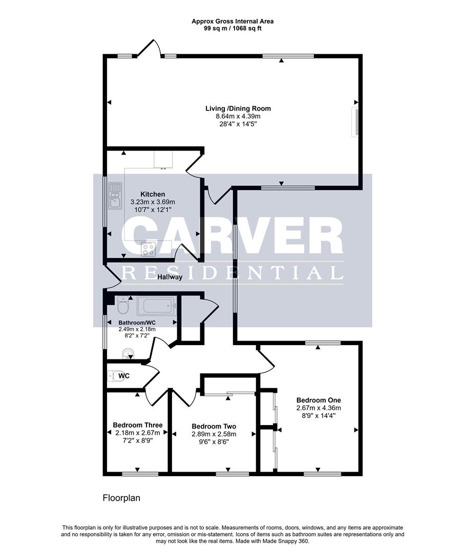 Floorplan for Stag Lane, Woodham