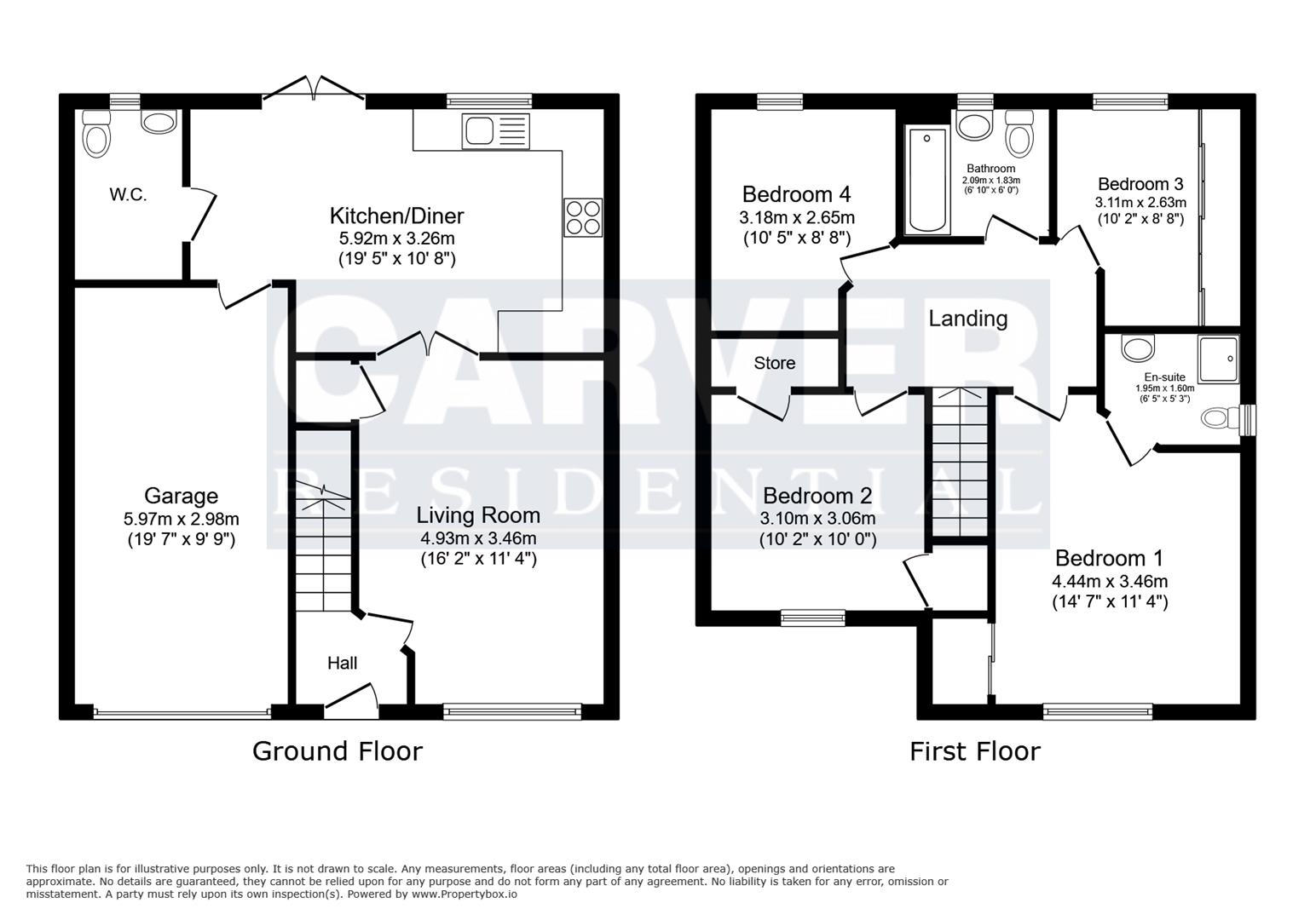 Floorplan for Hedgehog Way, Northallerton