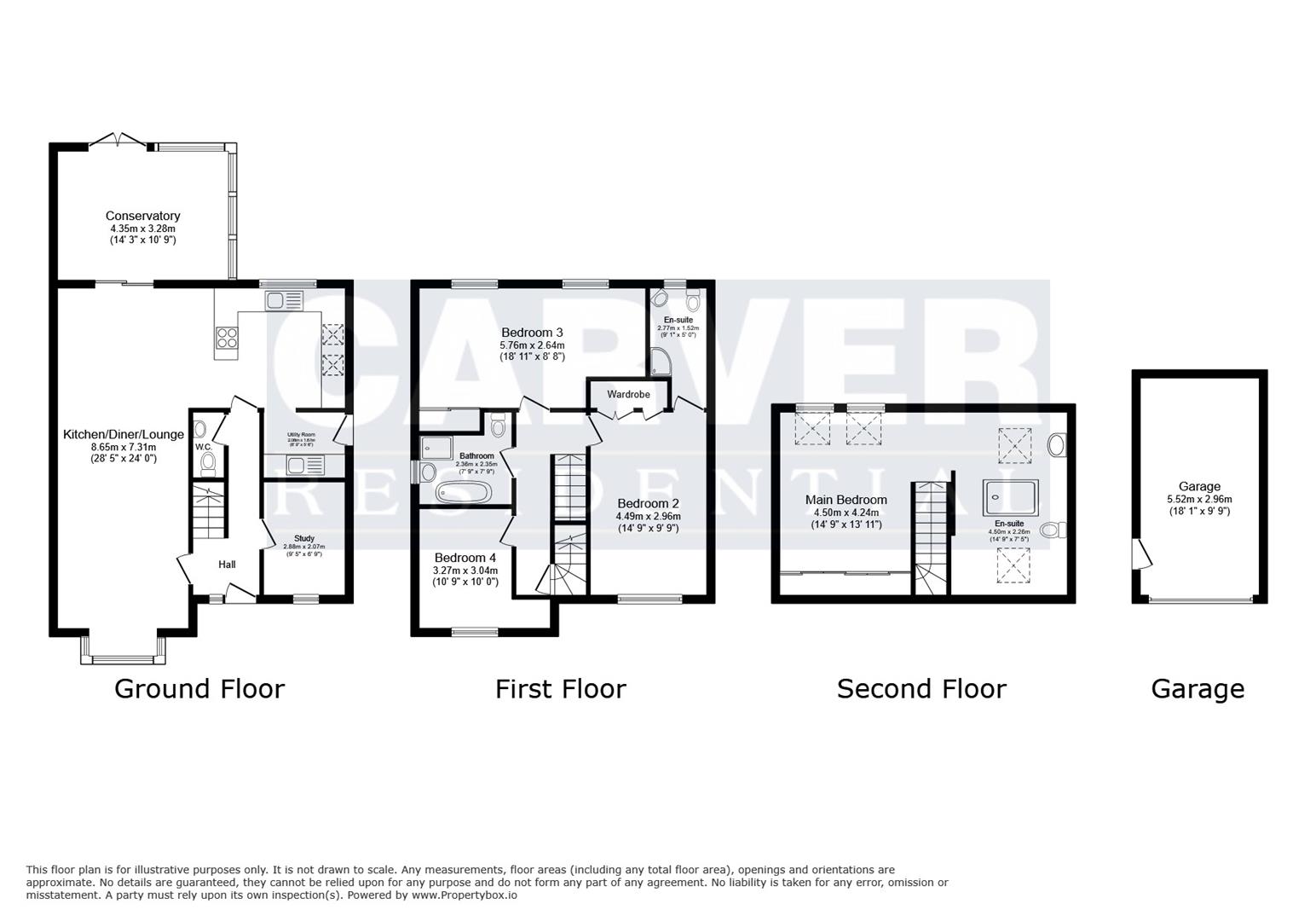 Floorplan for Oaktree Drive, Northallerton