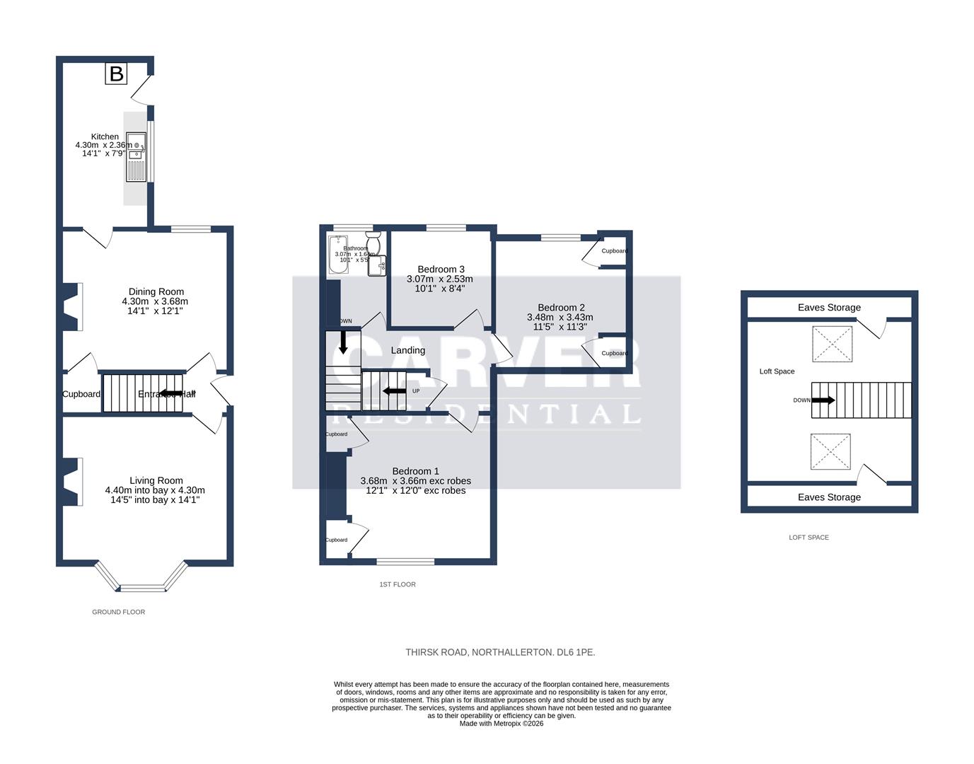 Floorplan for Thirsk Road, Northallerton