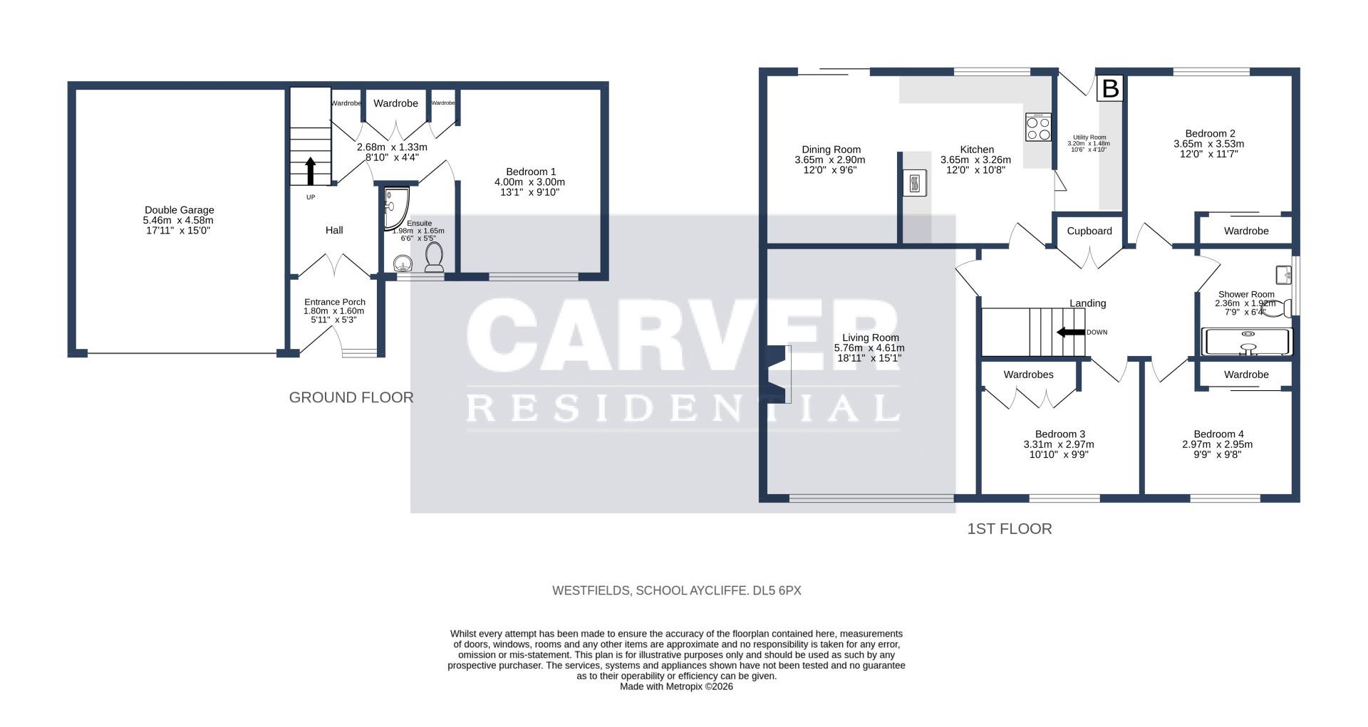 Floorplan for Westfields, School Aycliffe