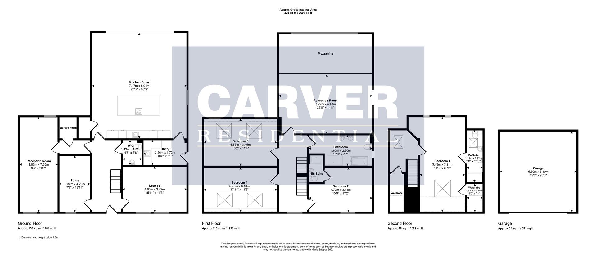 Floorplan for Kings Head Cottages, Heighington, Darlington
