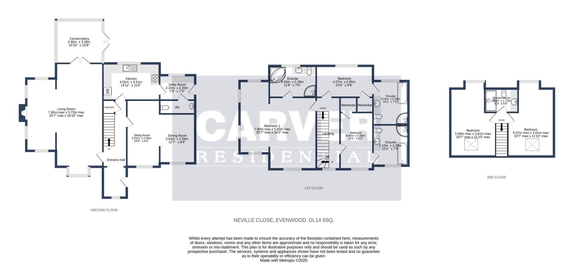 Floorplan for Neville Close, Evenwood, Bishop Auckland