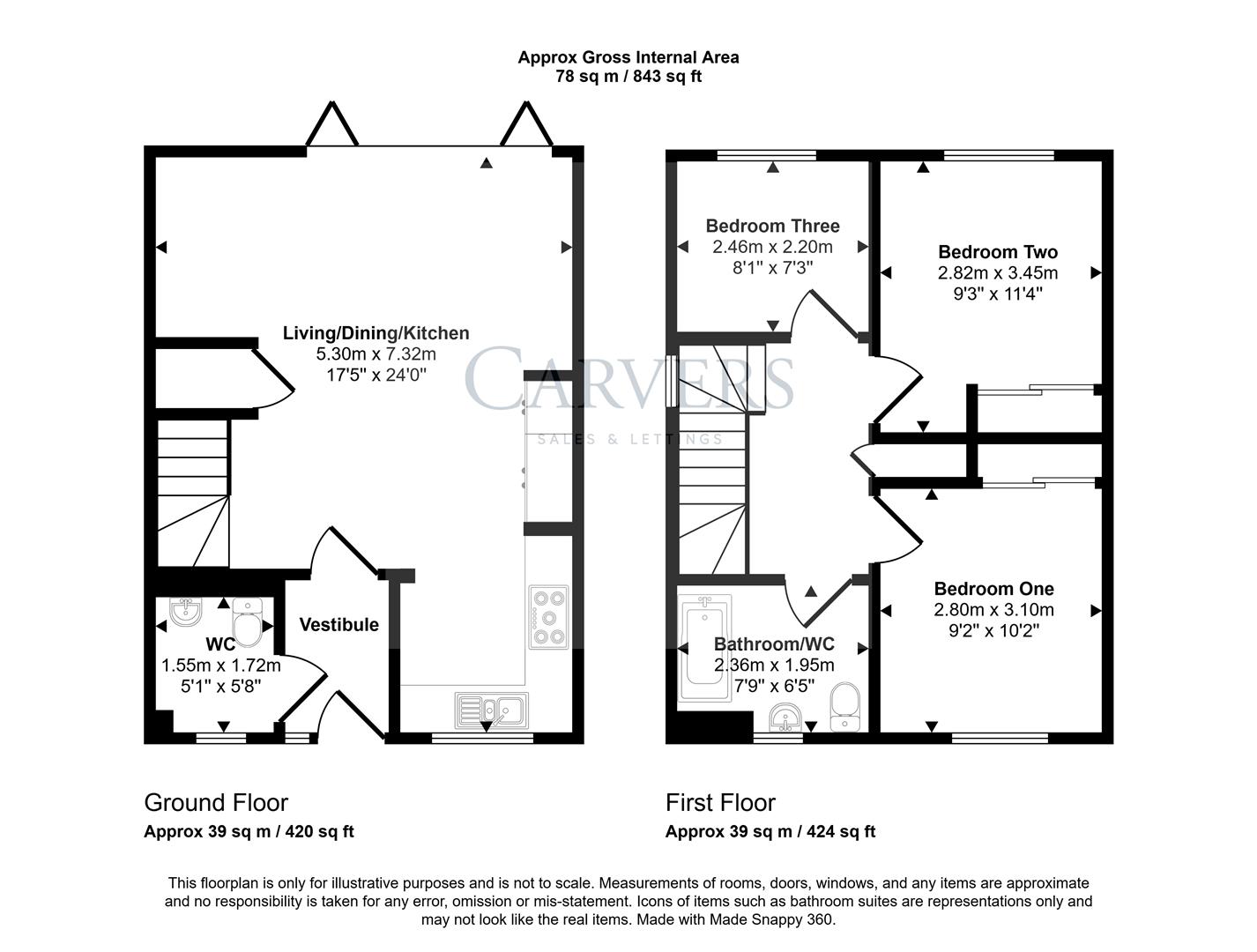 Floorplan for Bradbury Way, Chilton, Ferryhill