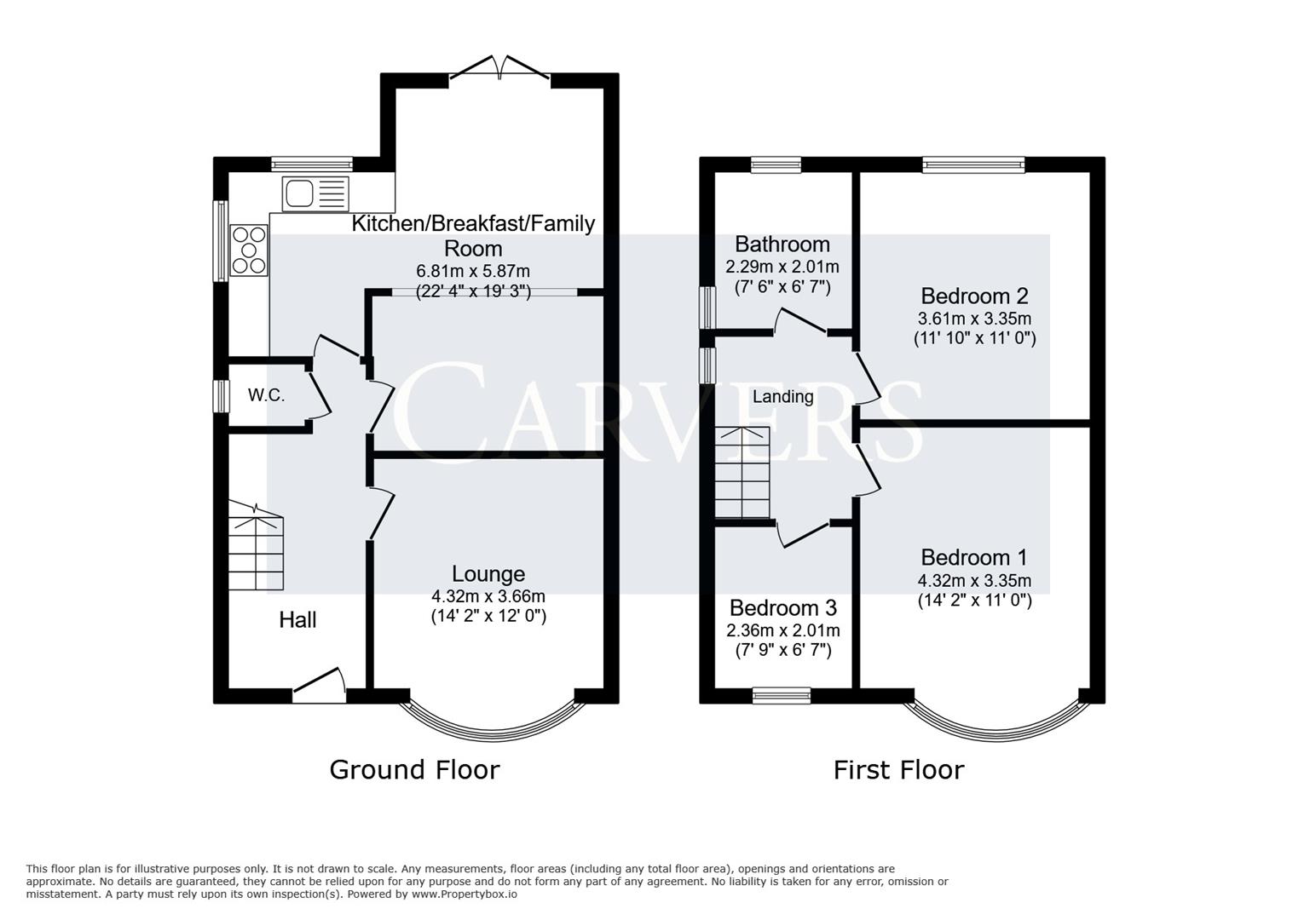 Floorplan for Danesmoor Crescent, Darlington