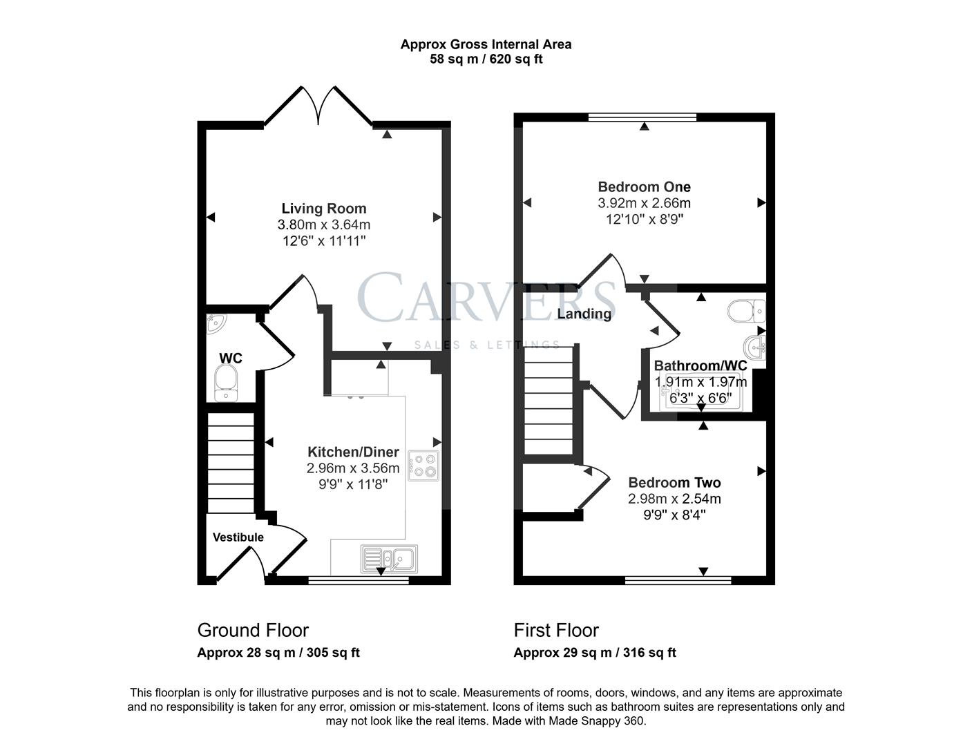 Floorplan for Chestnut Way, Newton Aycliffe