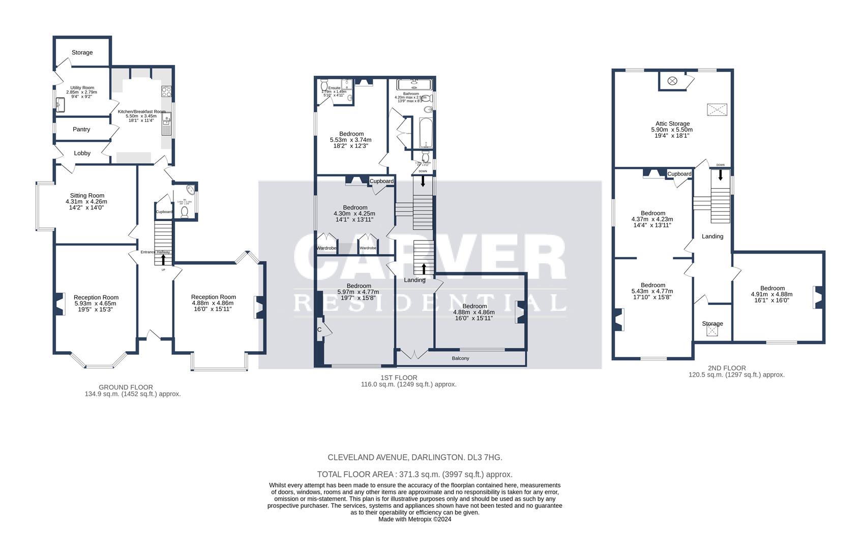 Floorplan for Cleveland Avenue, Darlington