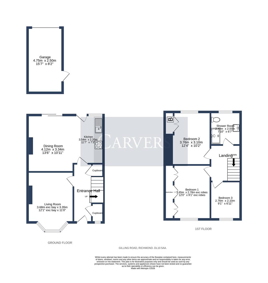 Floorplan for Gilling Road, Richmond