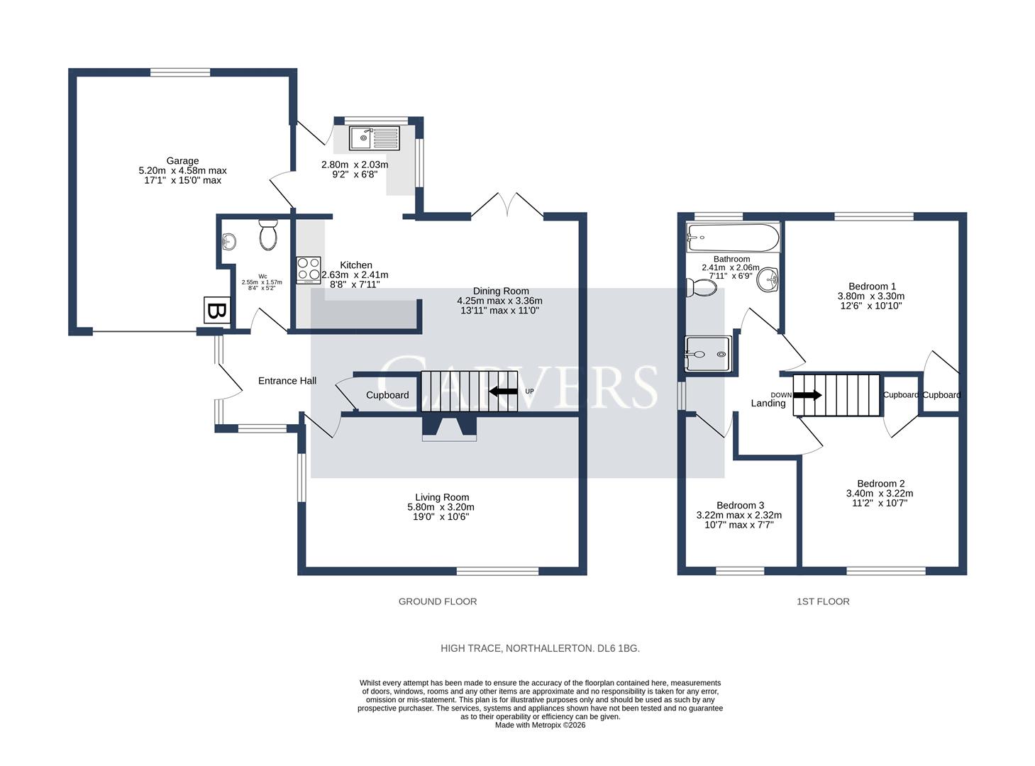Floorplan for High Trace, Northallerton