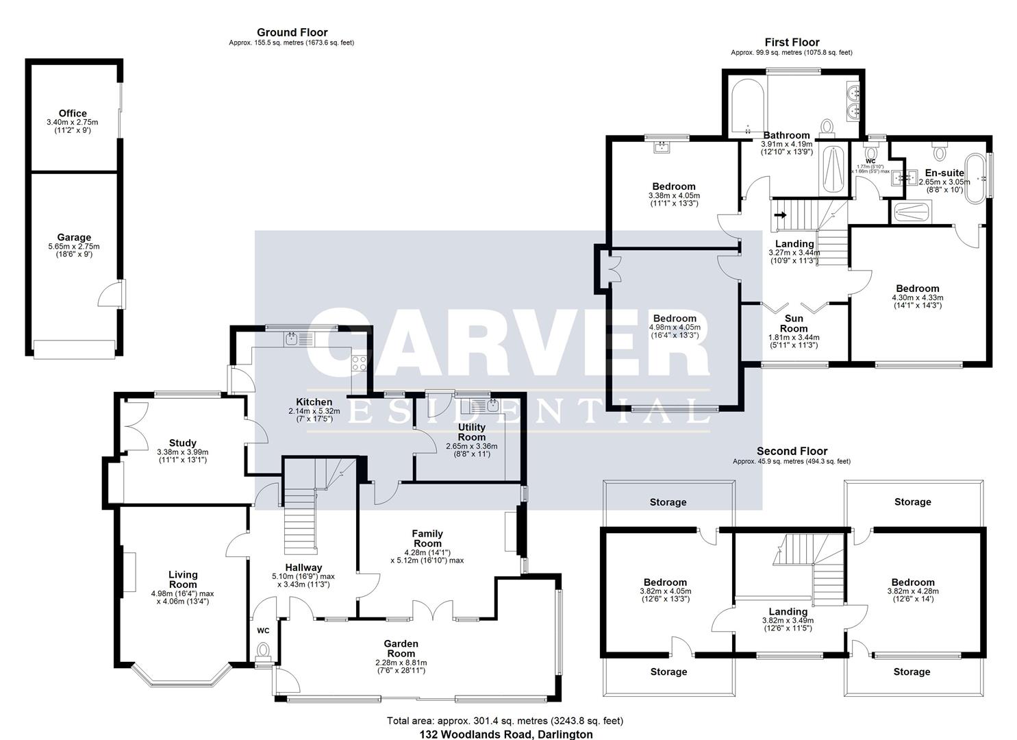 Floorplan for Woodland Road, Darlington