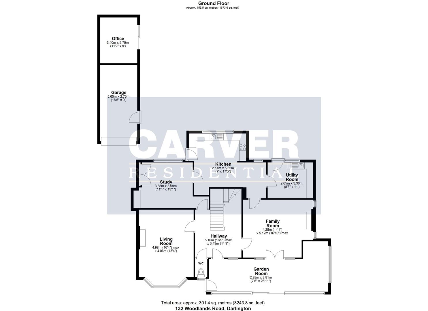 Floorplan for Woodland Road, Darlington
