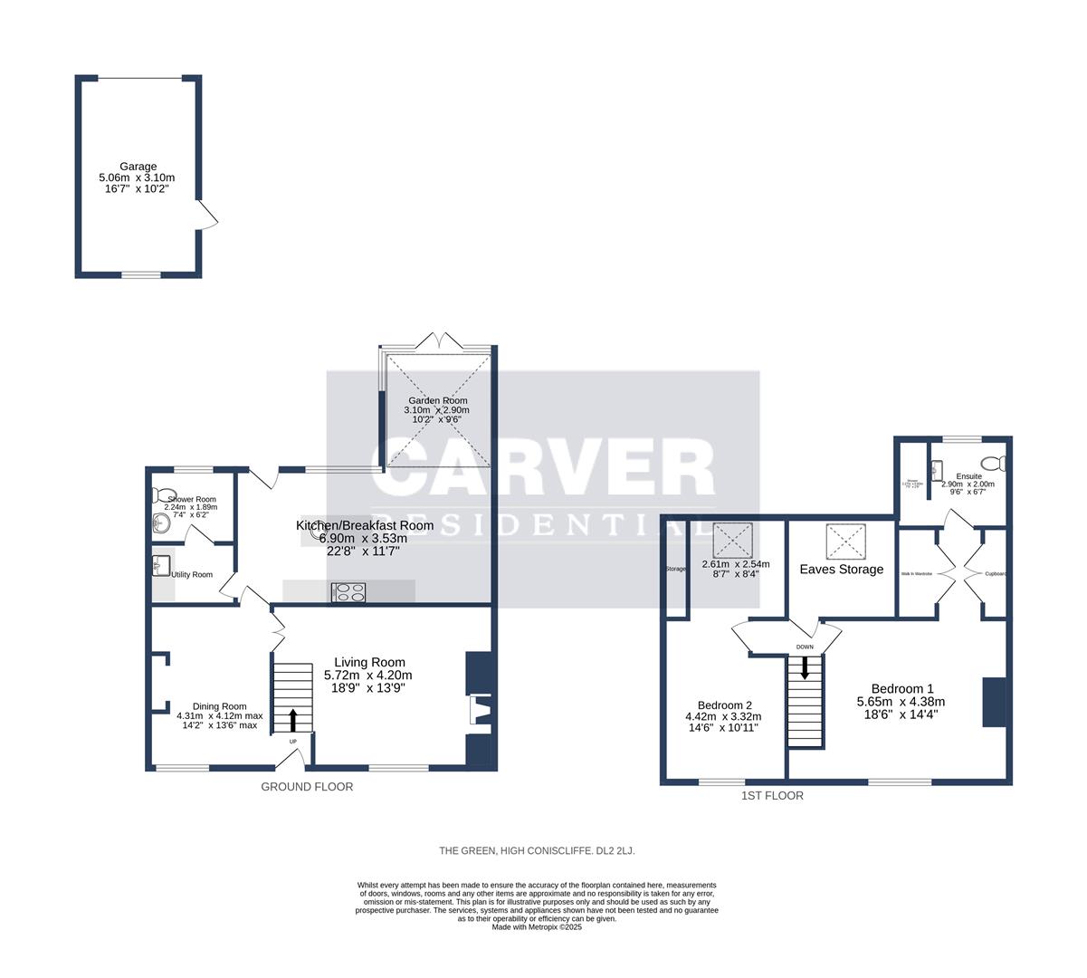 Floorplan for The Green, High Coniscliffe, Darlington