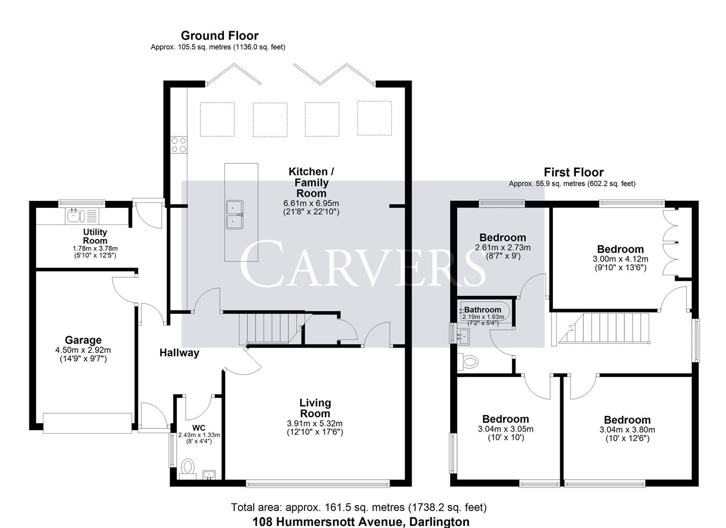 Floorplan for Hummersknott Avenue, Darlington