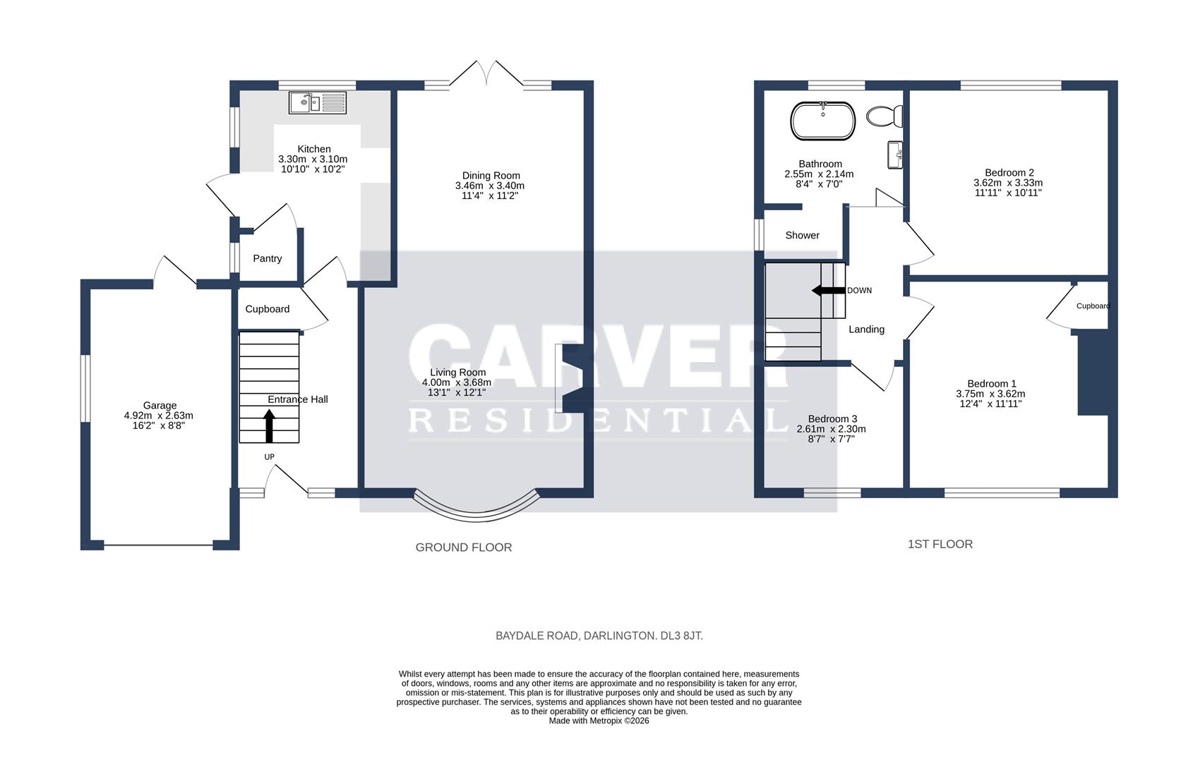 Floorplan for Baydale Road, Darlington