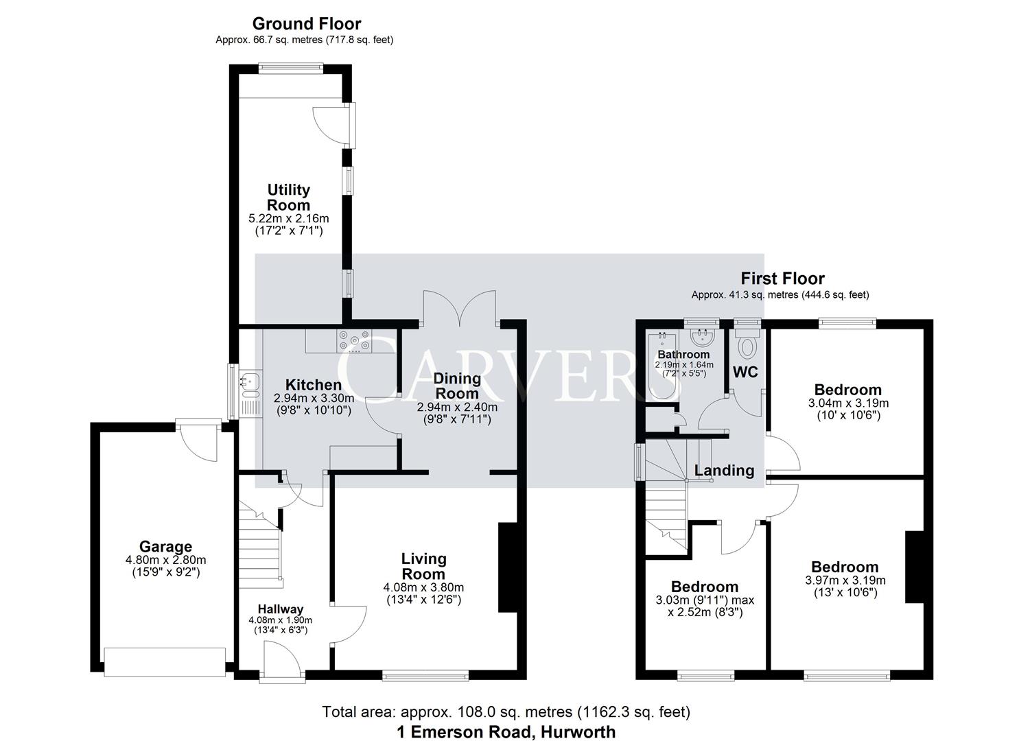 Floorplan for Emerson Road, Hurworth, Darlington