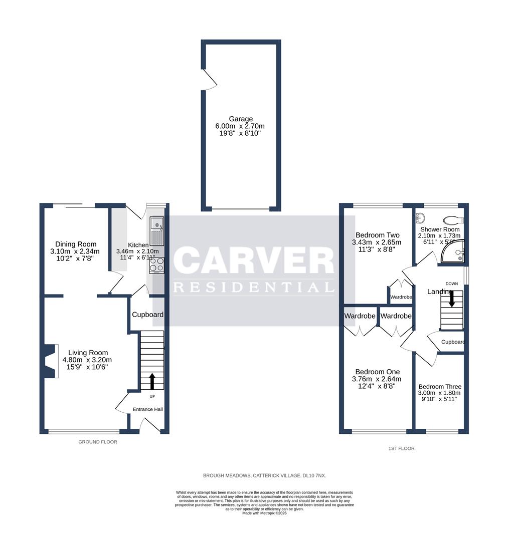 Floorplan for Brough Meadows, Catterick,