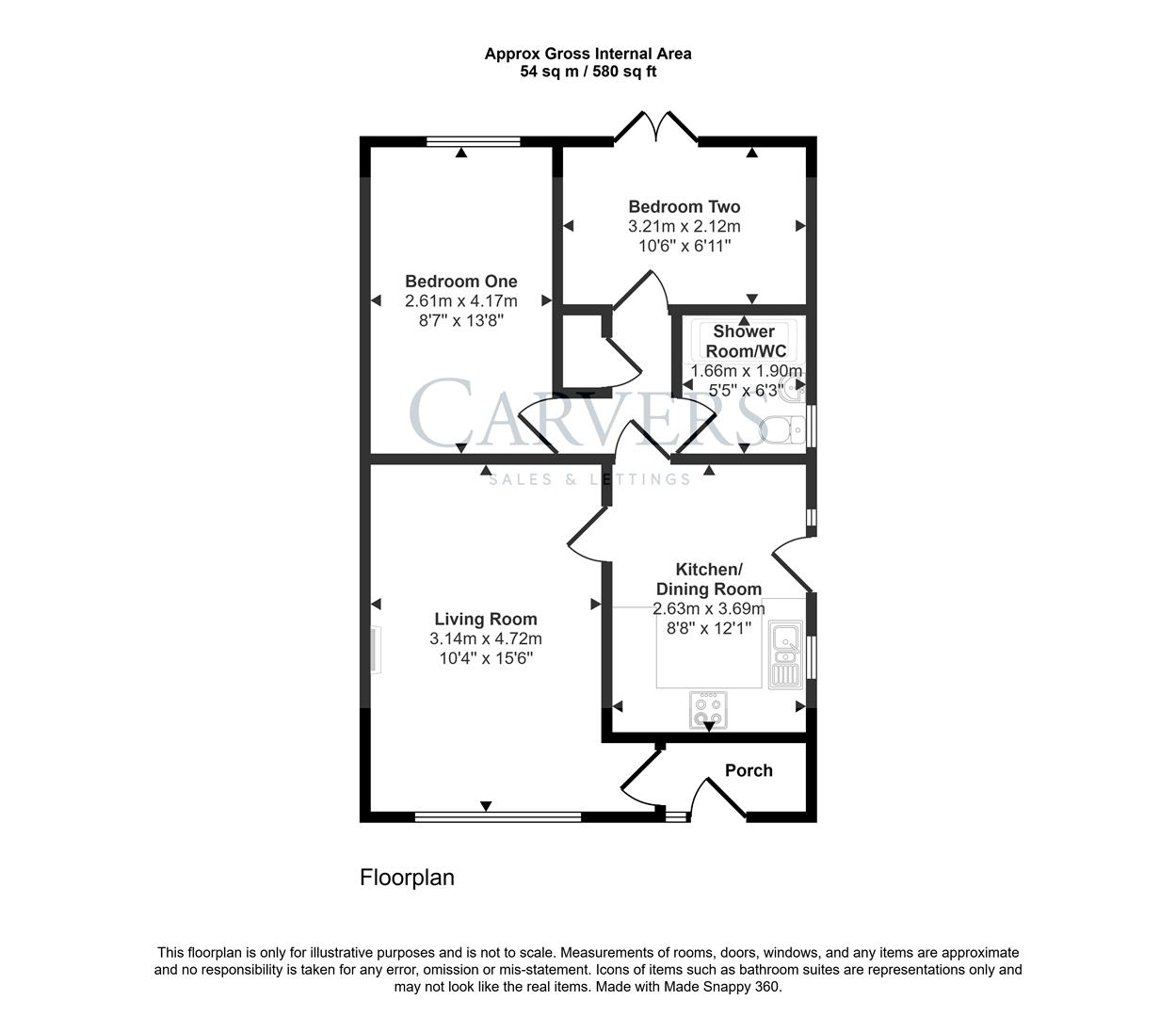 Floorplan for Layton Court, Woodham