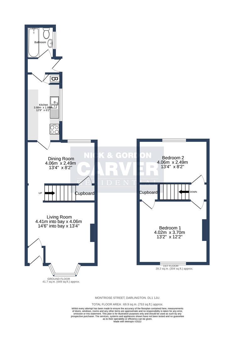Floorplan for Montrose Street, Darlington