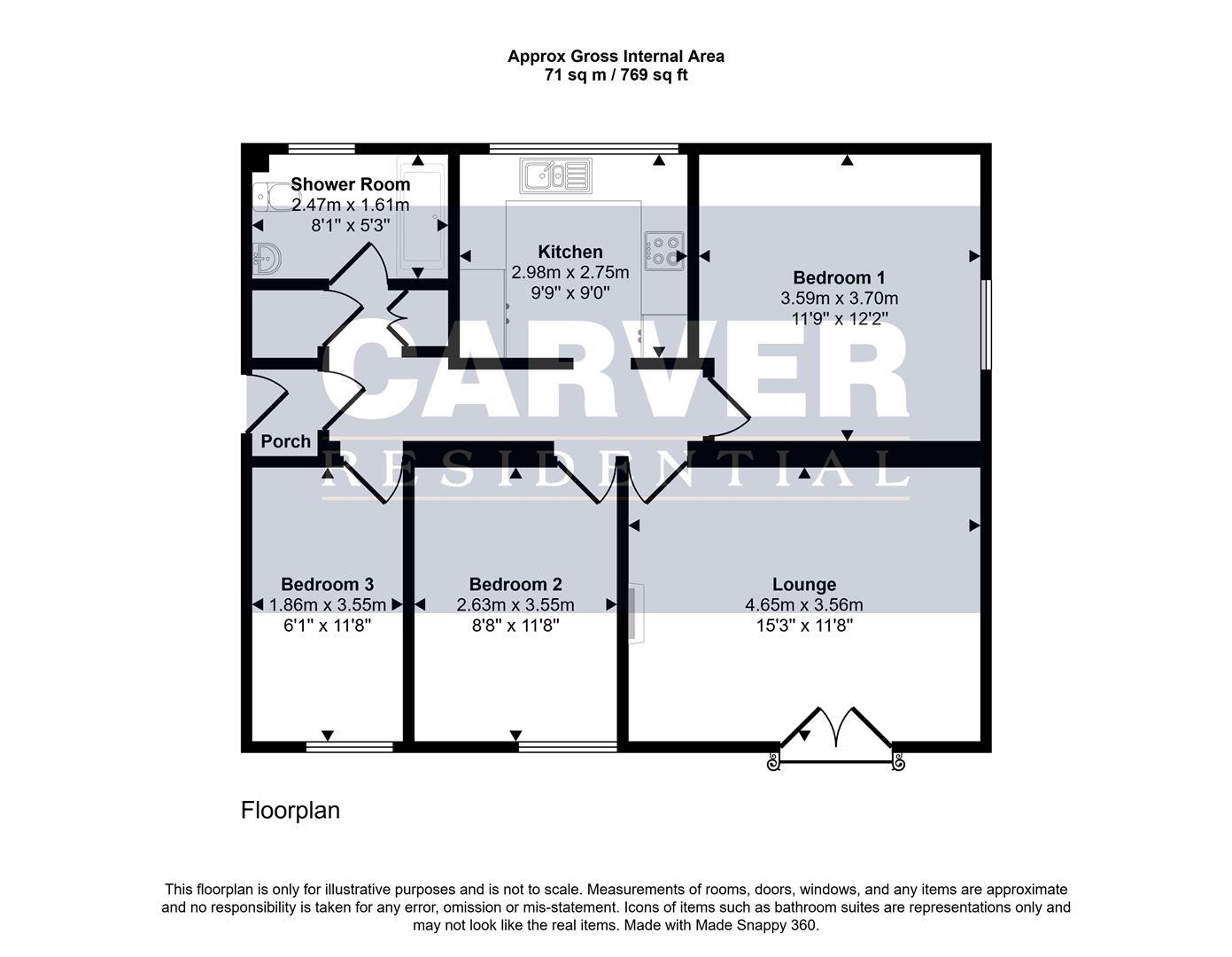Floorplan for Rosebay Court, Darlington