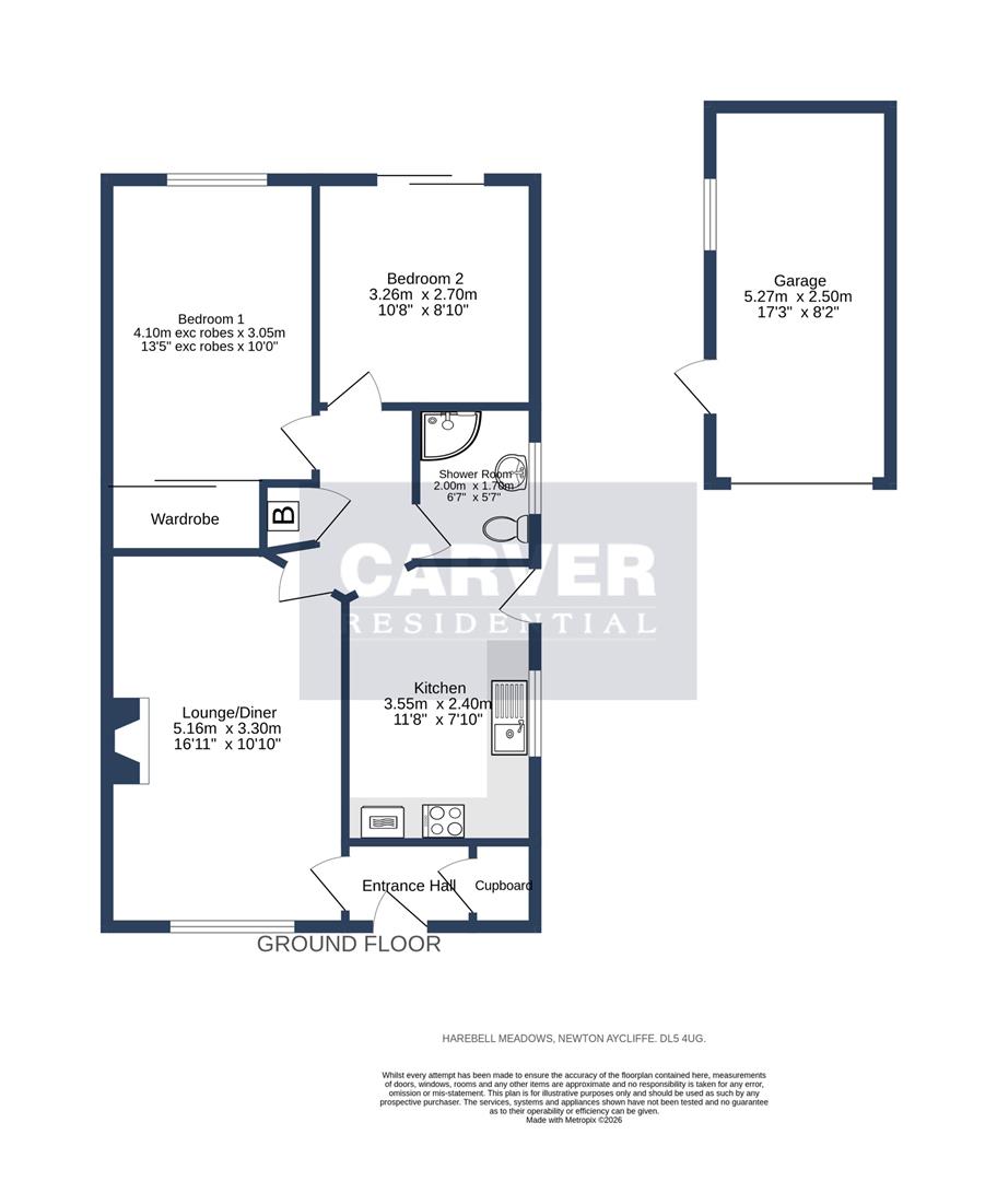 Floorplan for Harebell Meadows, Woodham