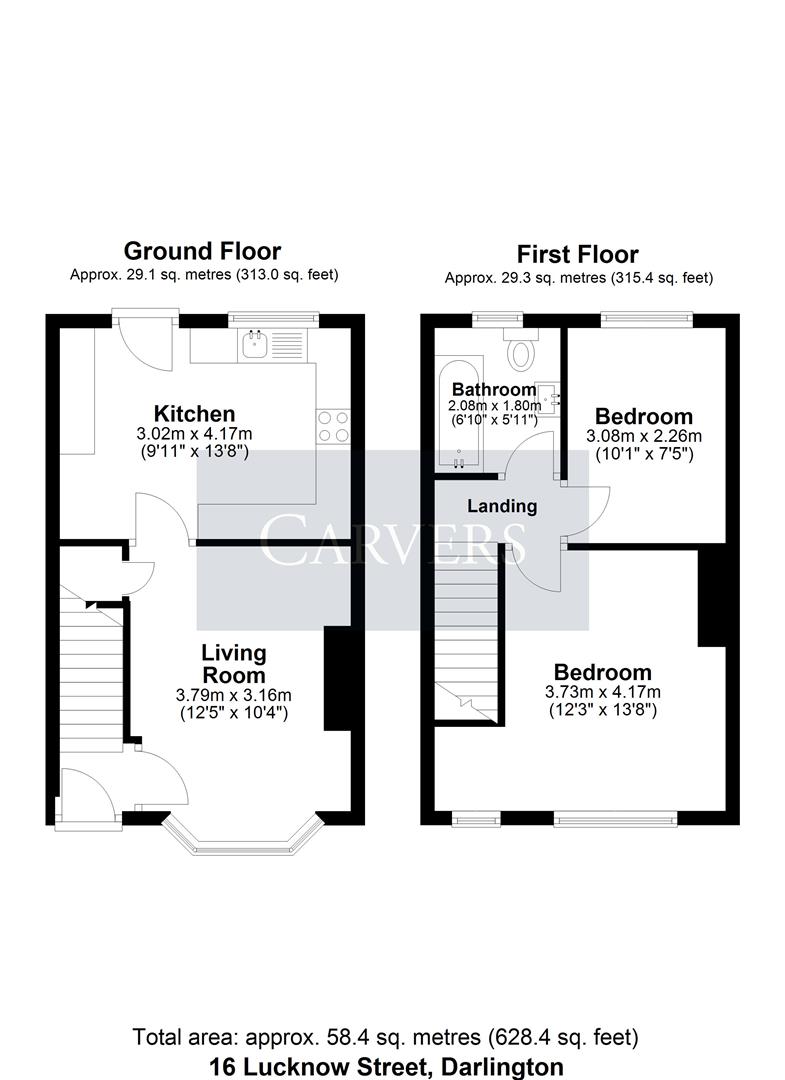 Floorplan for Lucknow Street, Darlington