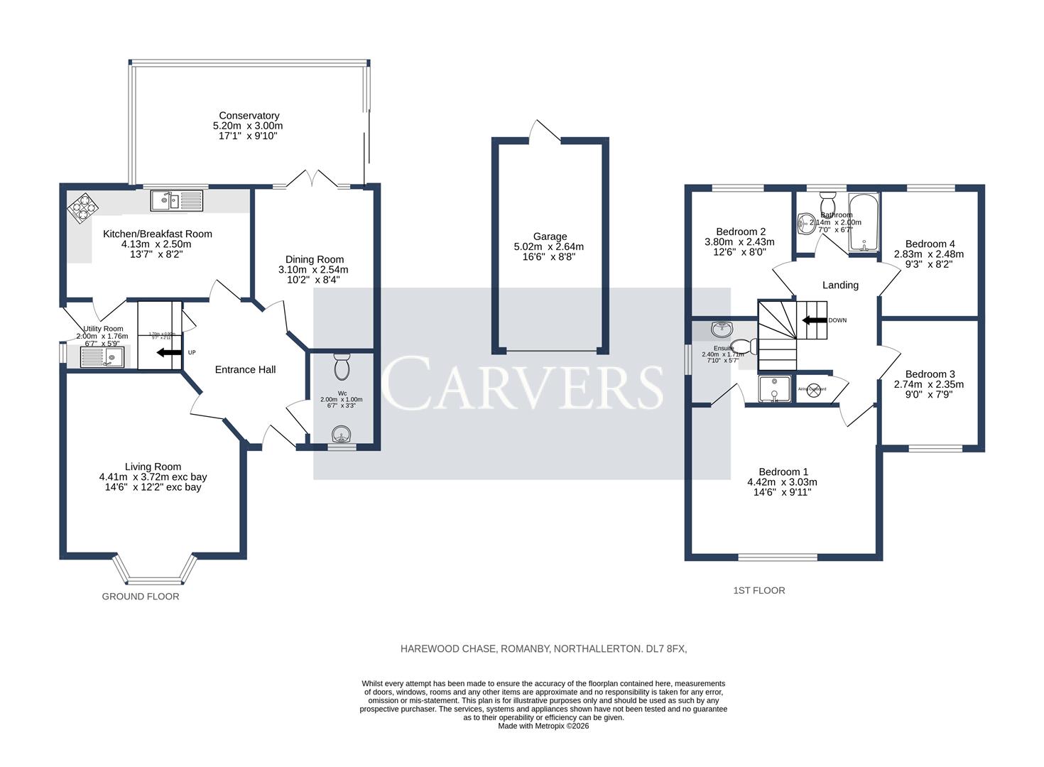 Floorplan for Harewood Chase, Romanby, Northallerton