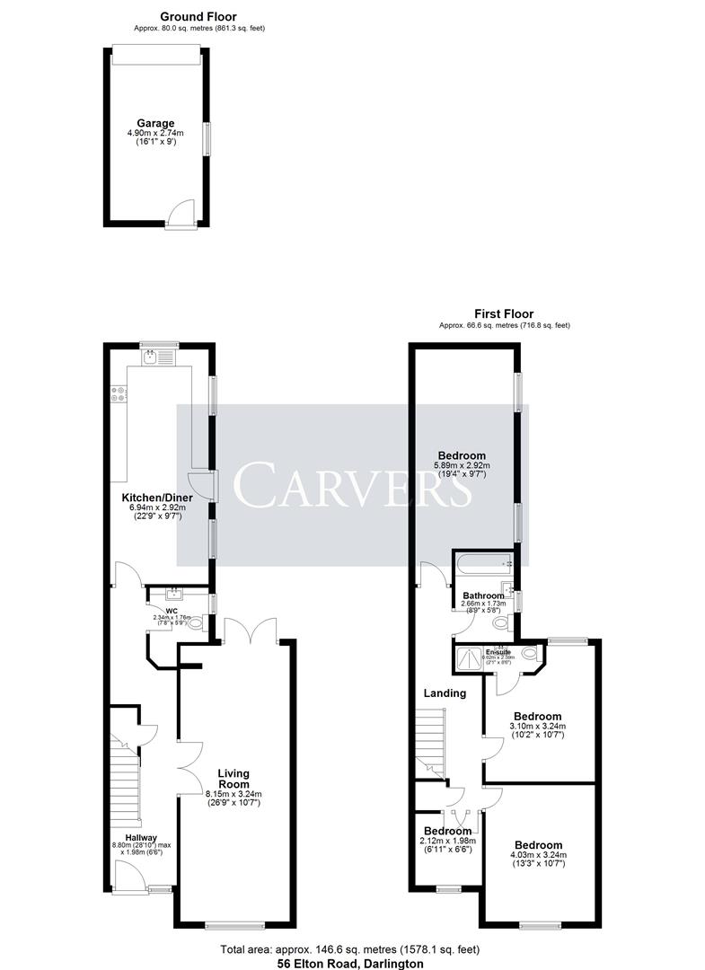 Floorplan for Elton Parade, Darlington