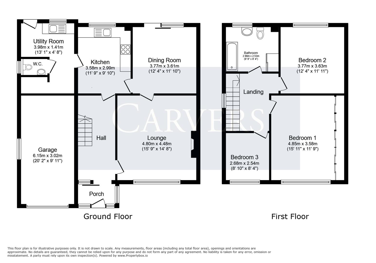 Floorplan for Westmorland Way, Newton Aycliffe
