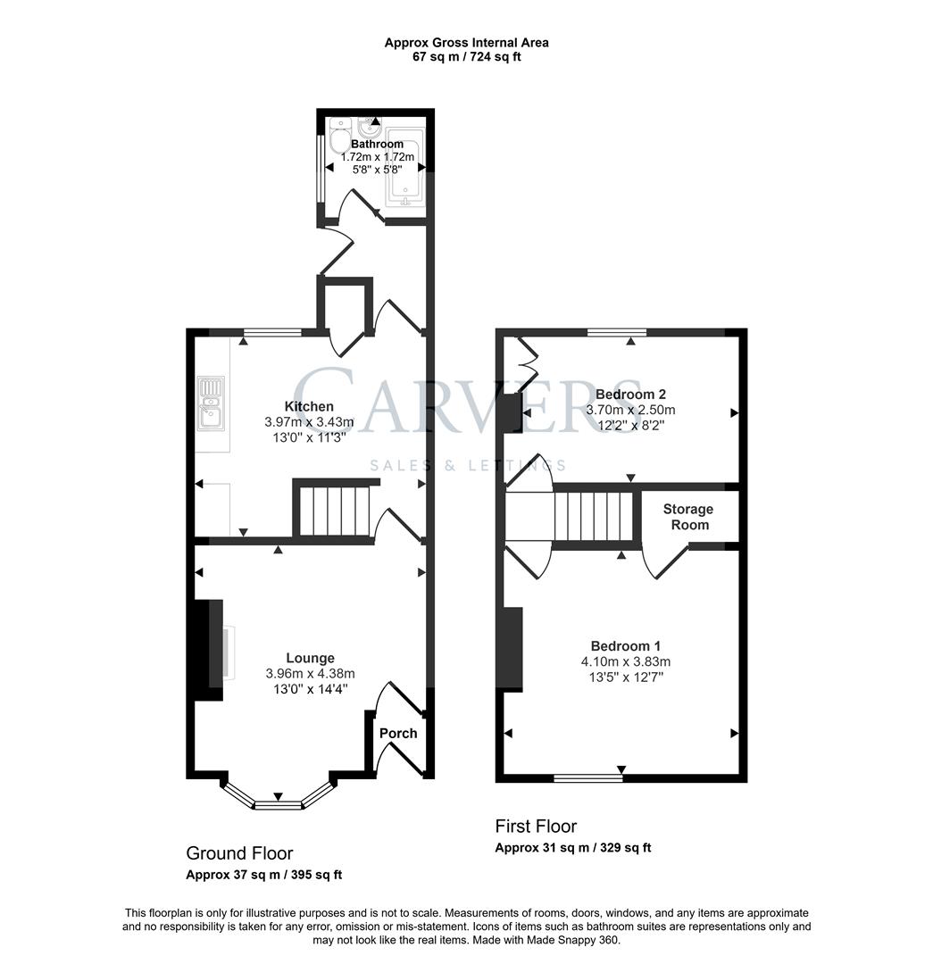Floorplan for Wilson Street, Darlington