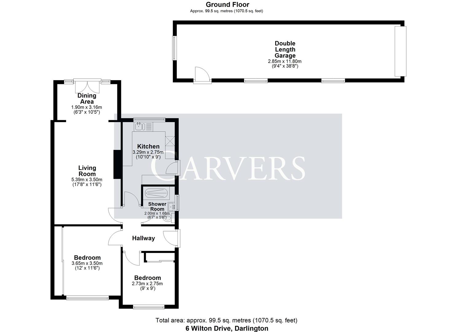 Floorplan for Wilton Drive, Darlington