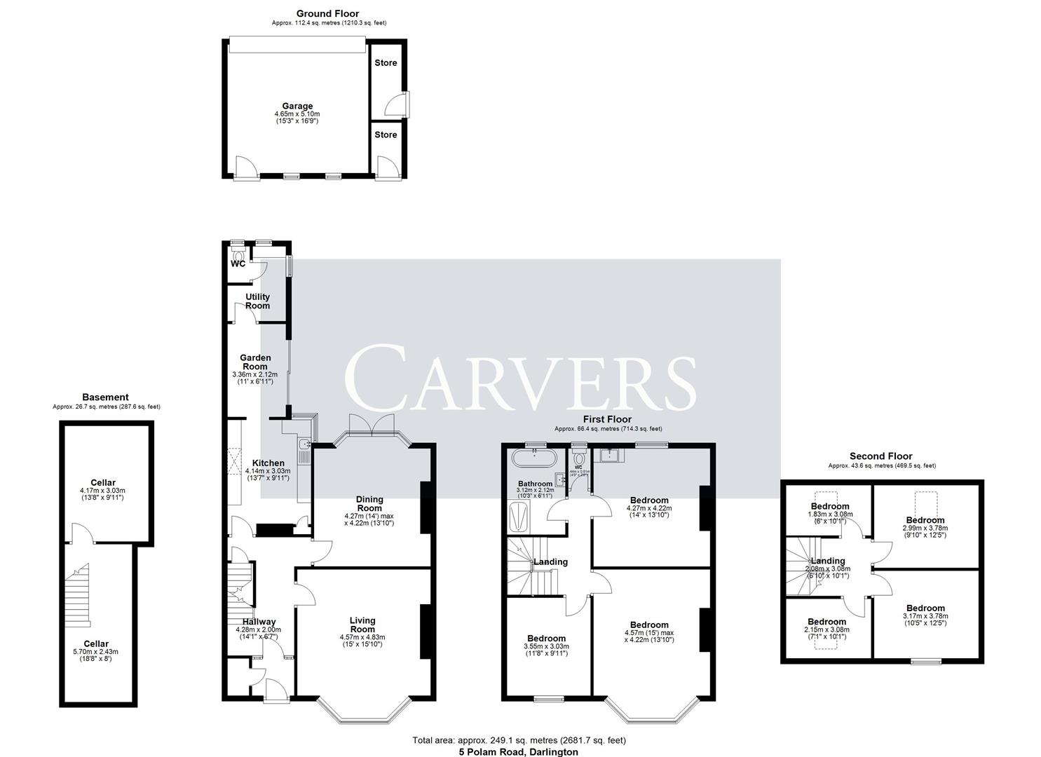 Floorplan for Polam Road, Darlington