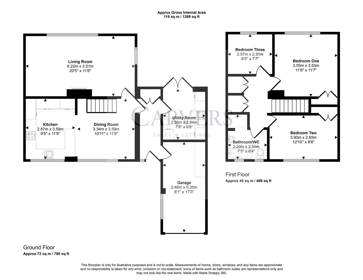 Floorplan for Bousfield Crescent, Newton Aycliffe