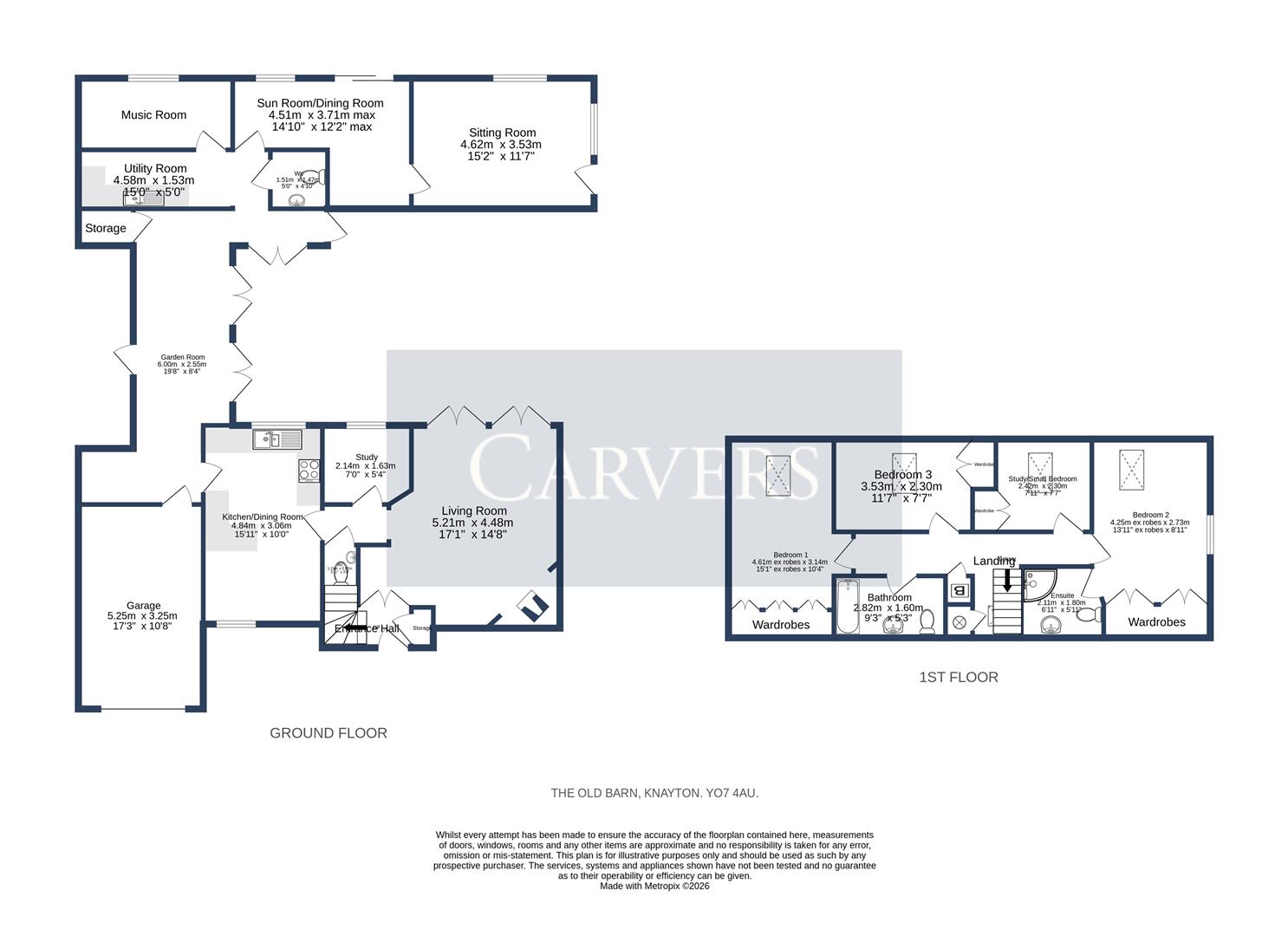 Floorplan for Knayton, Thirsk