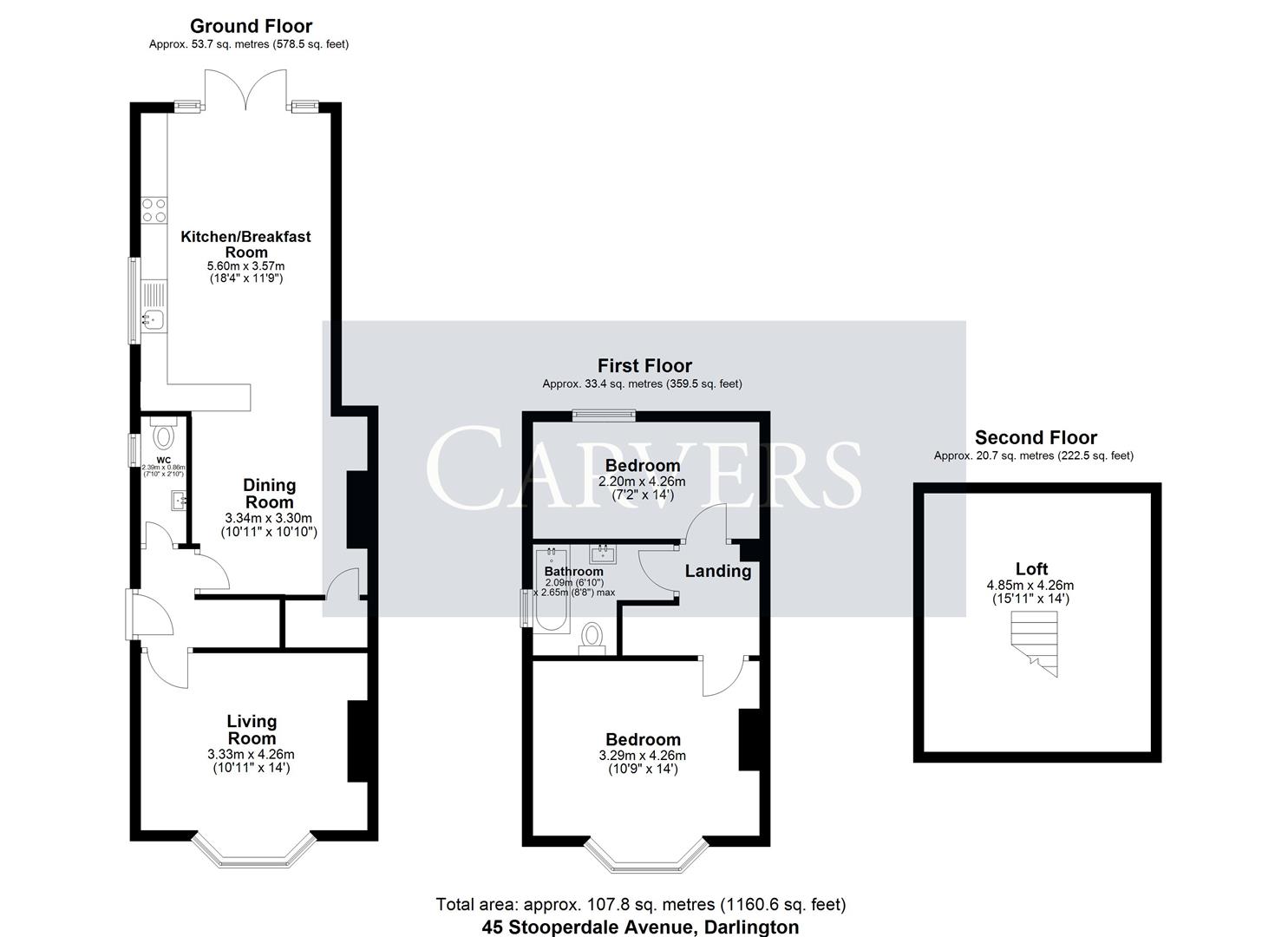 Floorplan for Stooperdale, Darlington