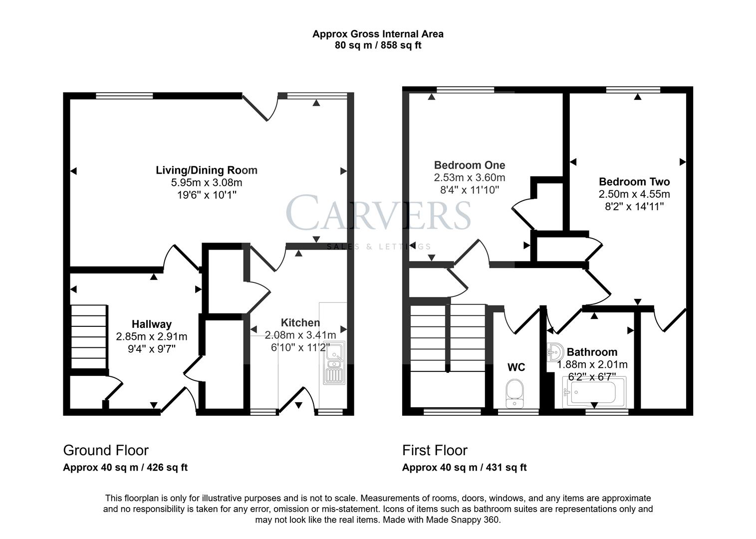 Floorplan for Grassholme Place, Newton Aycliffe