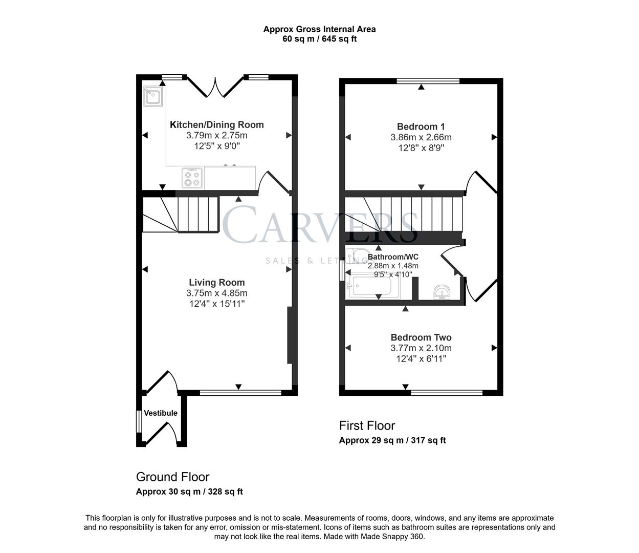 Floorplan for Bamburgh Crescent, Woodham