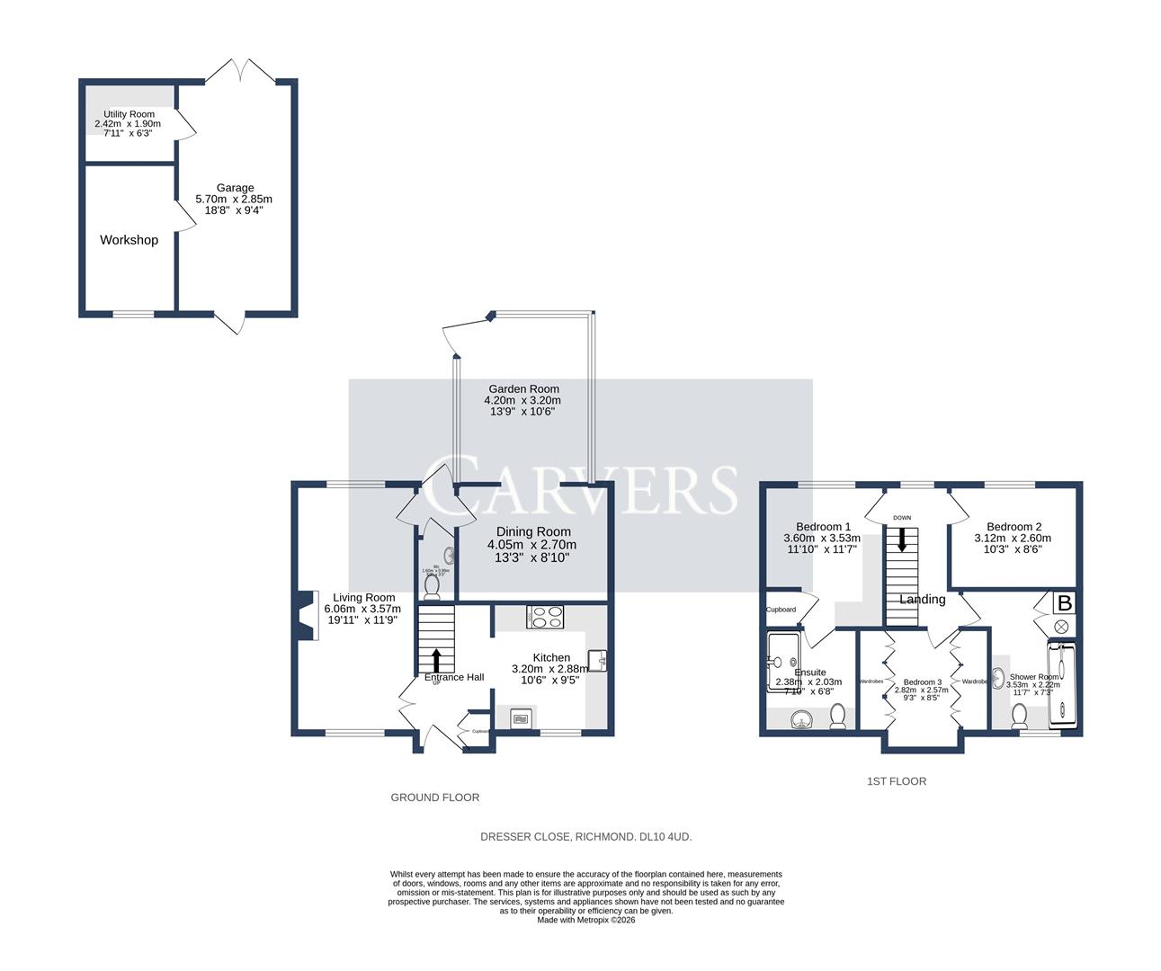 Floorplan for Dresser Close, Richmond
