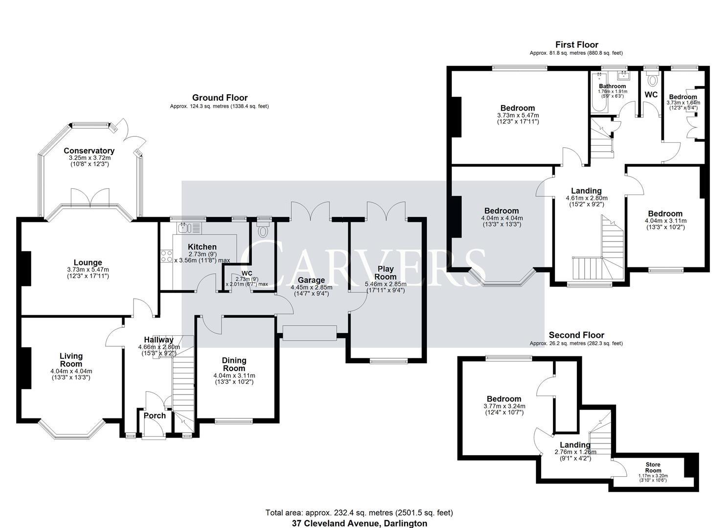 Floorplan for Cleveland Avenue, Darlington