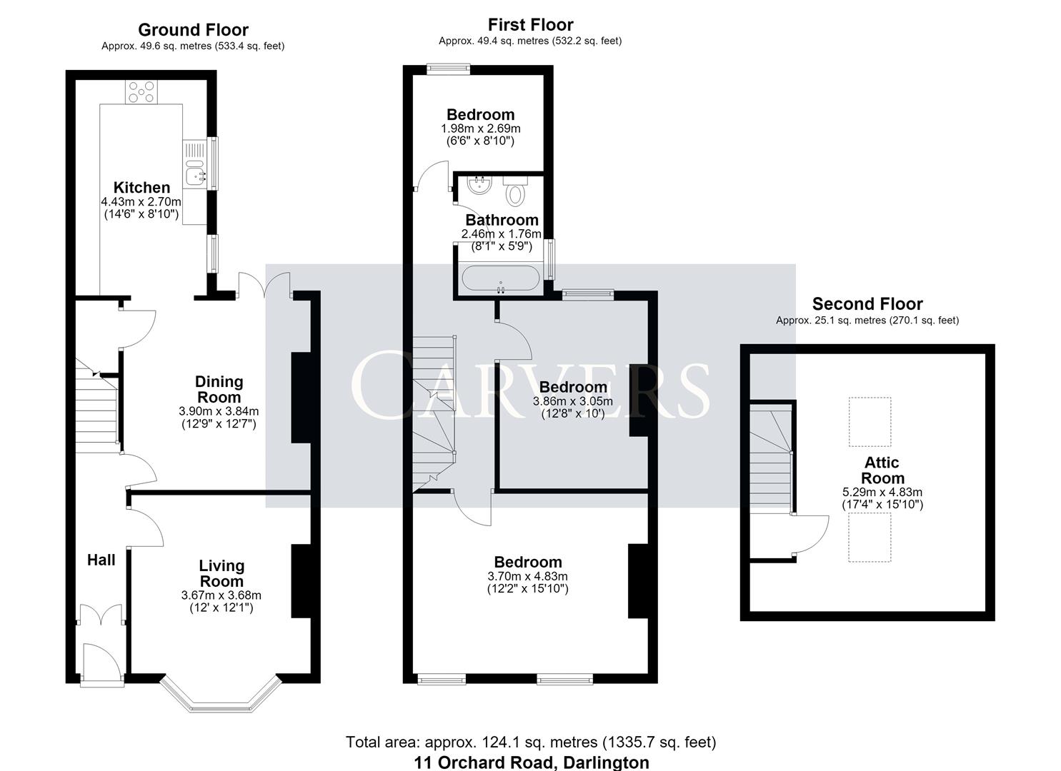 Floorplan for Orchard Road, Darlington