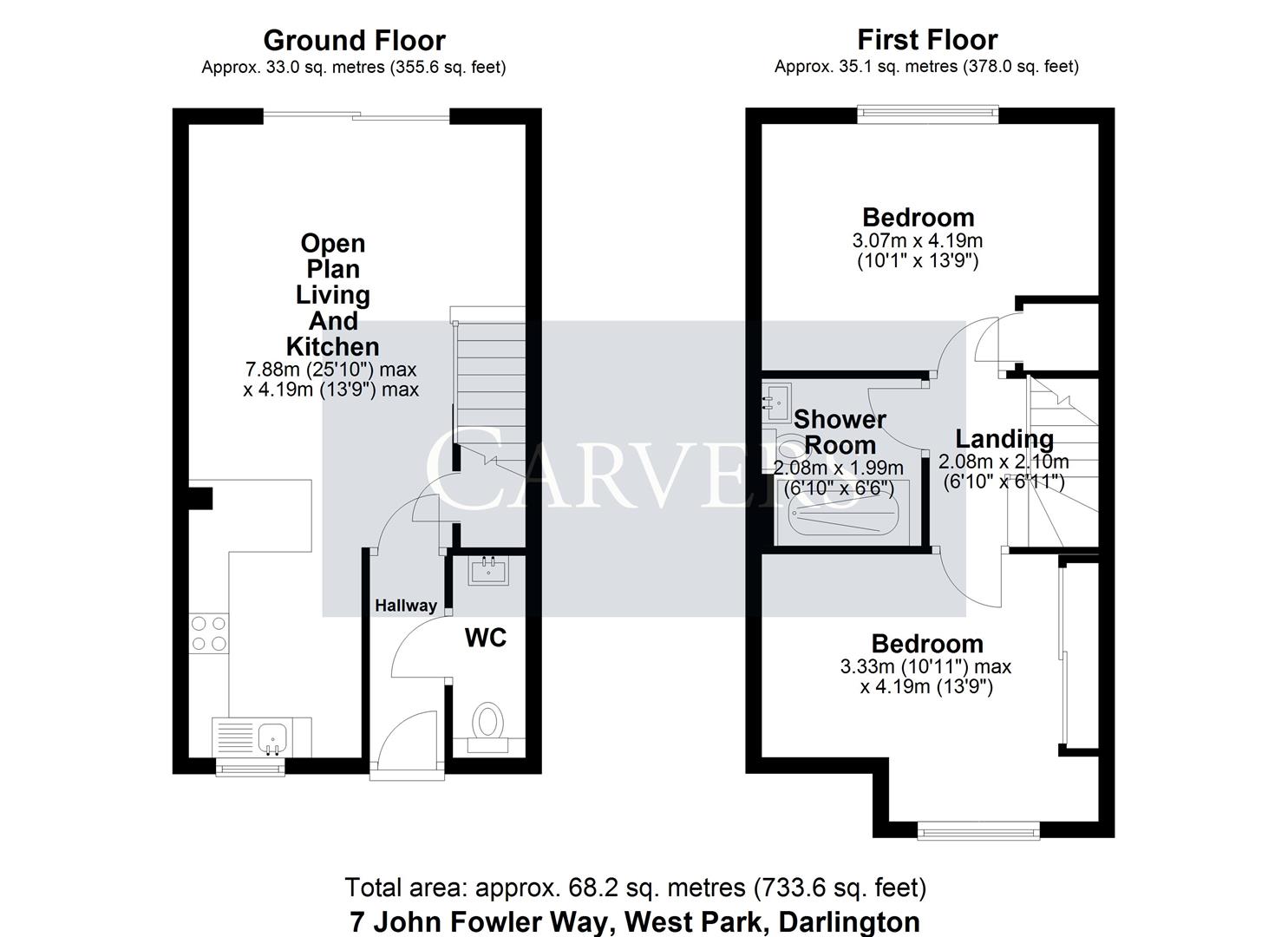 Floorplan for John Fowler Way, Darlington