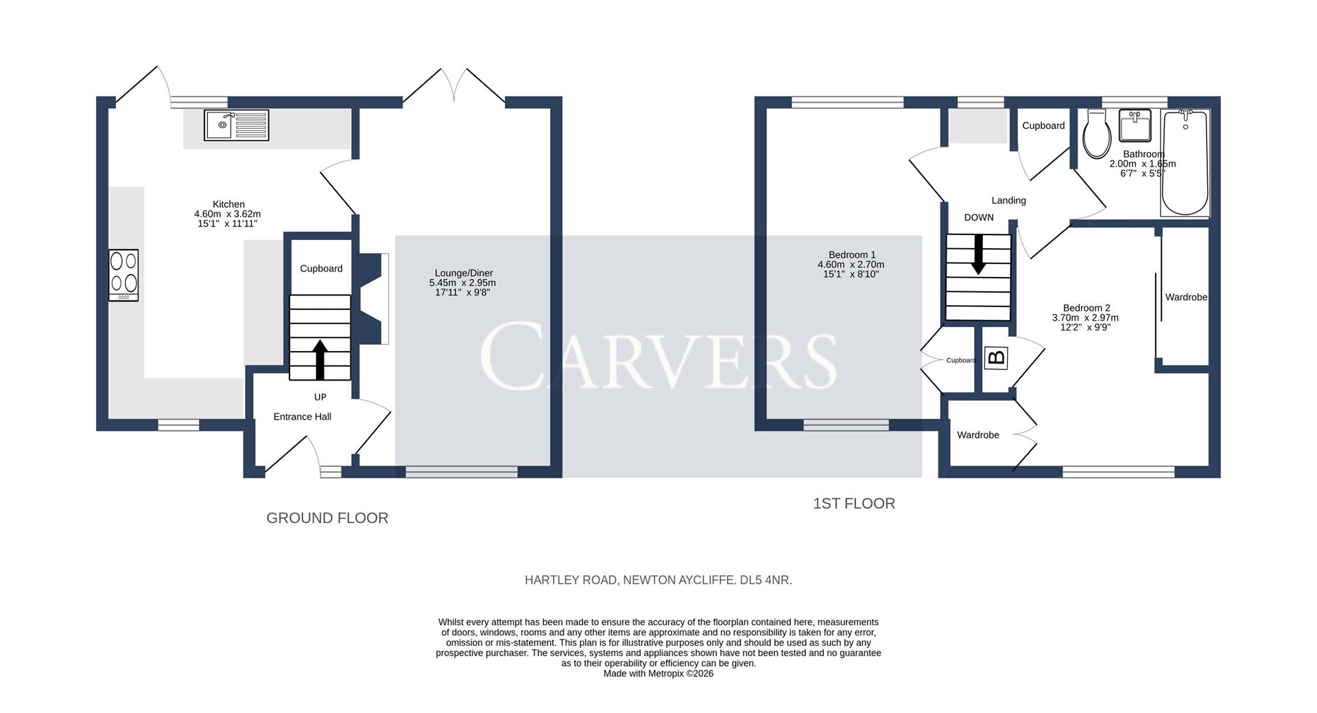 Floorplan for Hartley Road, Newton Aycliffe