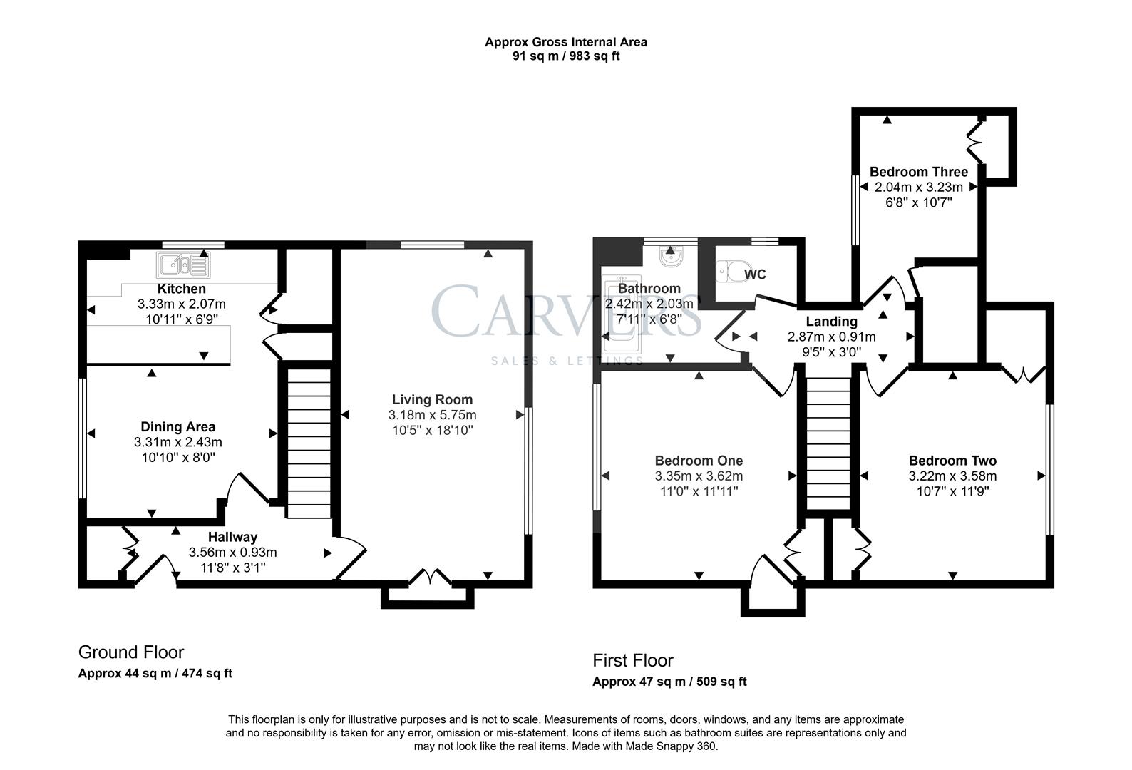 Floorplan for Ashfield, Newton Aycliffe